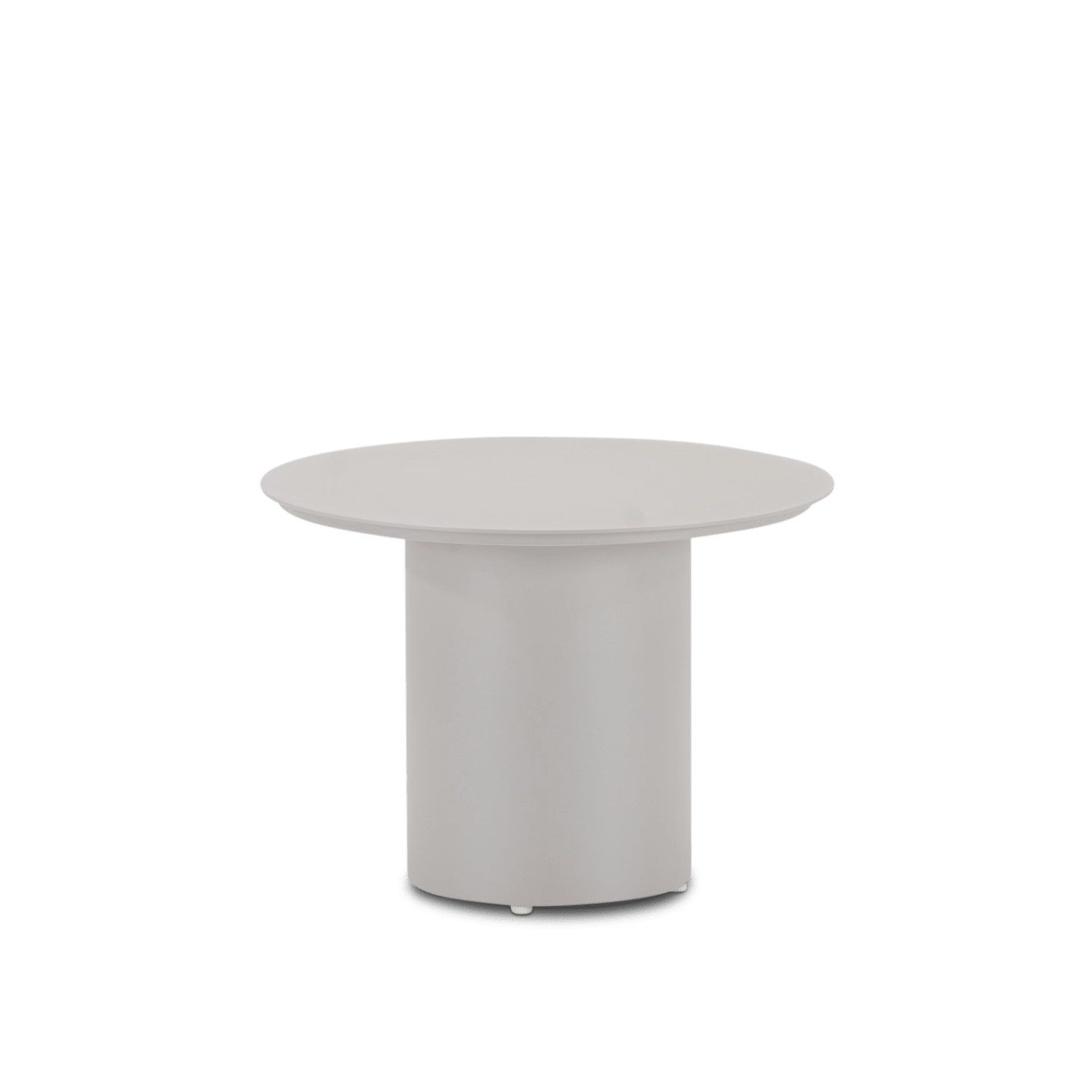 Runder Gartenbeistelltisch aus Aluminium, 50cm, beige Rona