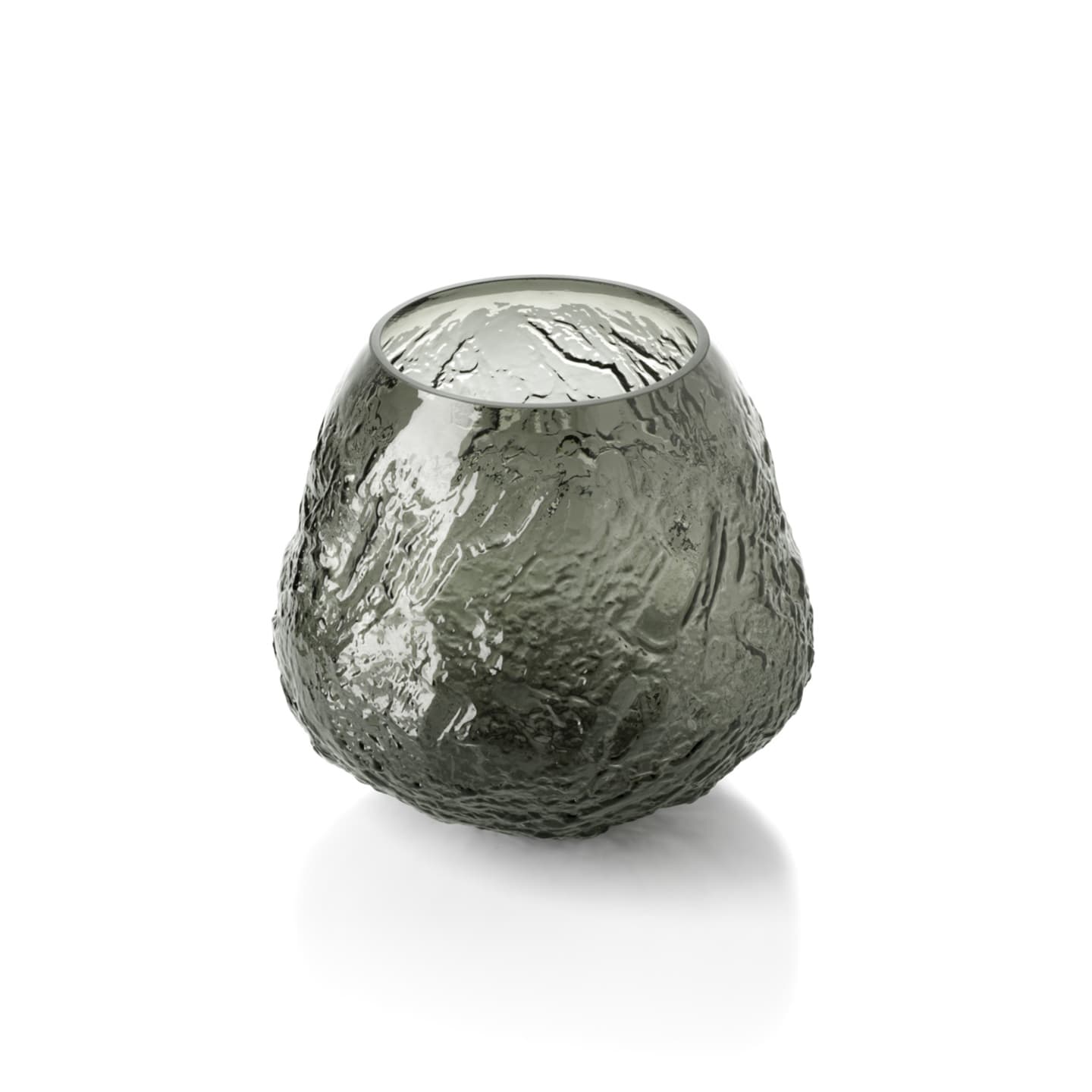 Glasvase in schwarz, 26,5x26,5x24cm Earth