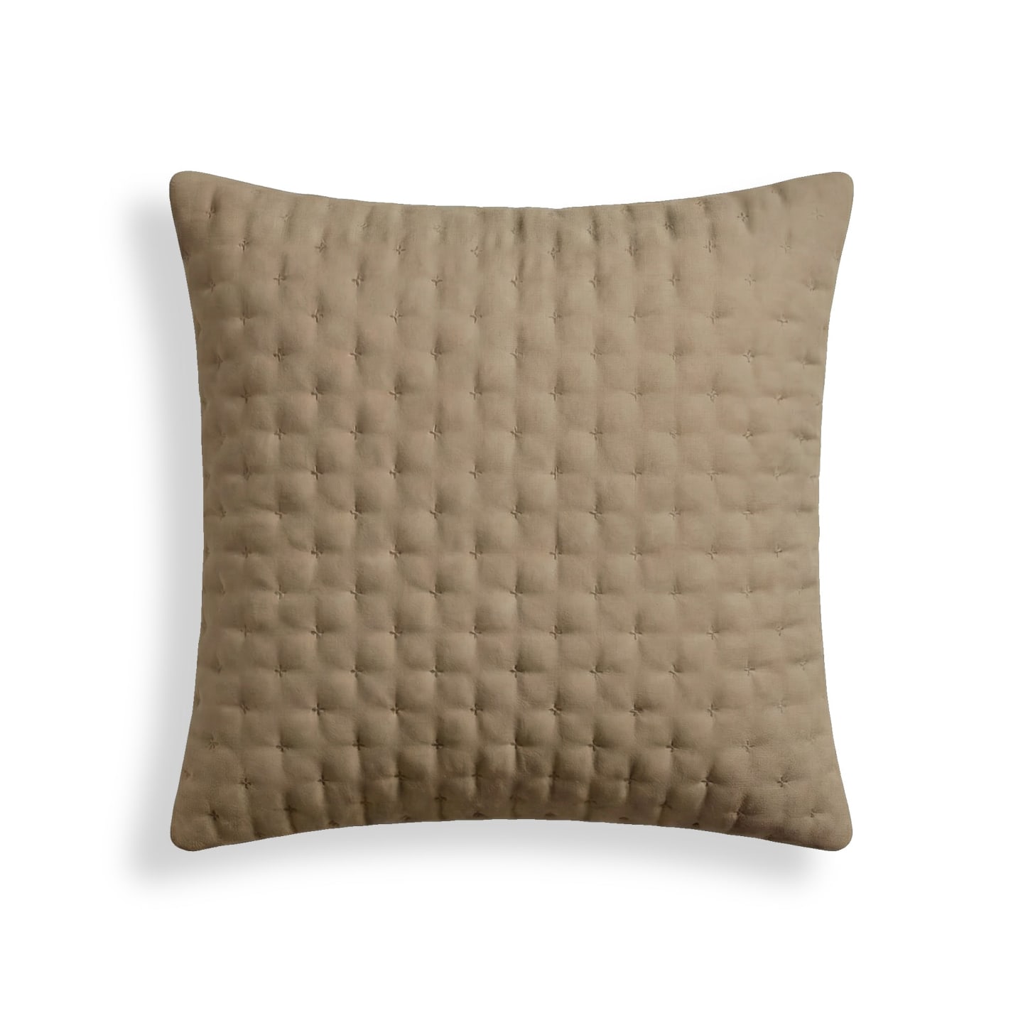 Stepp-Kissenbezug einfarbig Braun 65x65 cm Pure