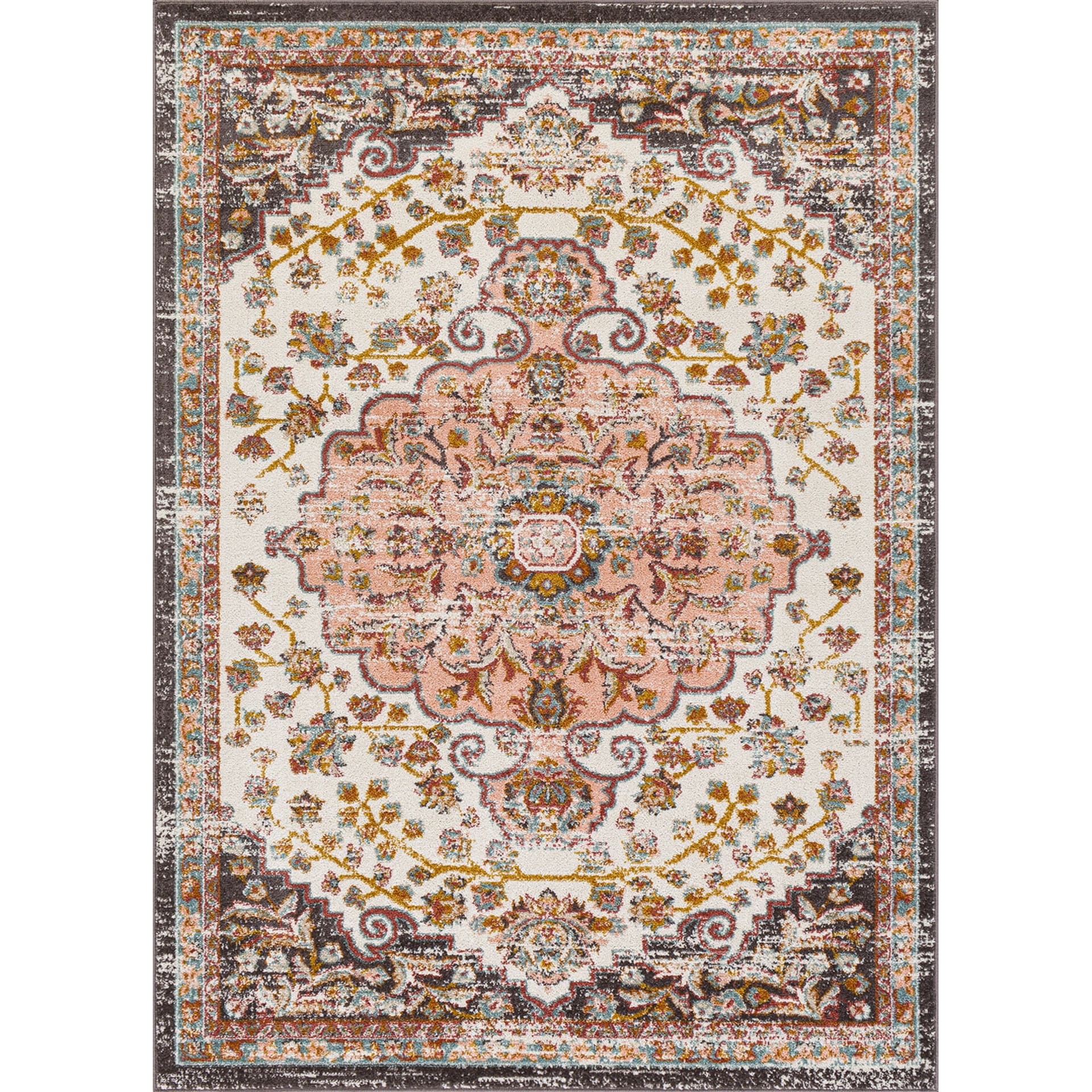Vintage Orientalischer Teppich Rosa/Weiß 160x213 Celia