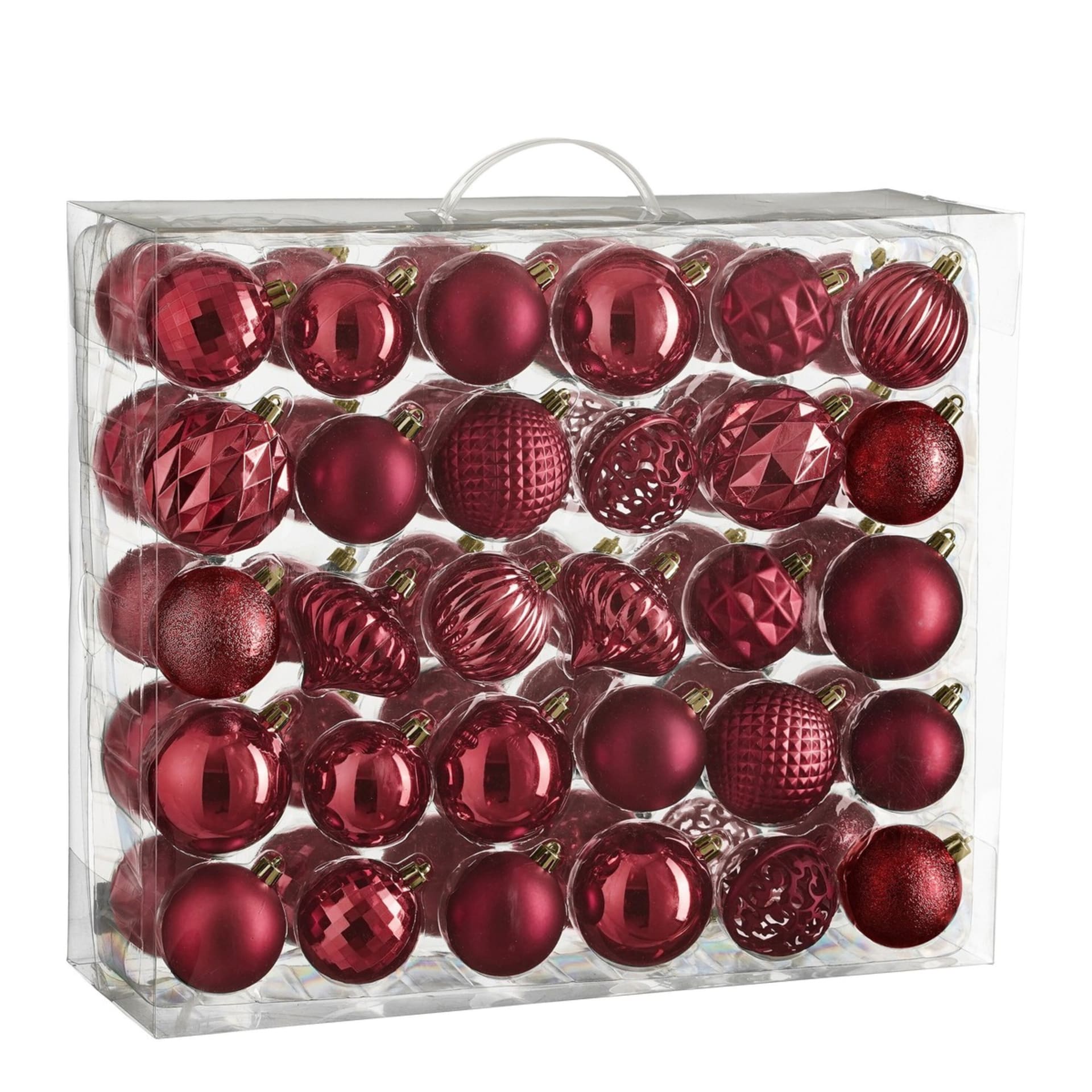 Weihnachtskugel Unbreakable baubles Dunkelrot Kunststoff H7xB7xL7cm Unbreakable baubles