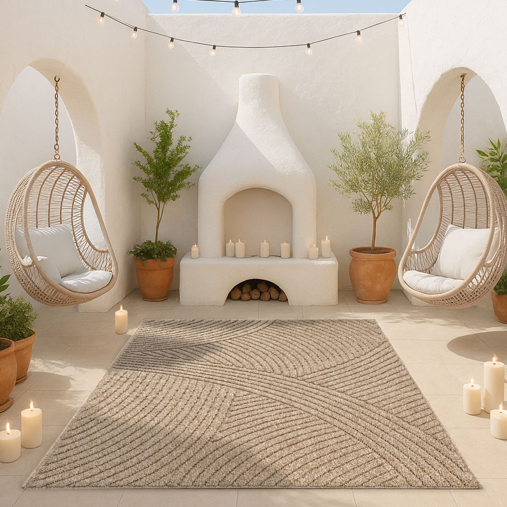 Teppich Outdoor modern, Natur, 160 x 220 cm Kos