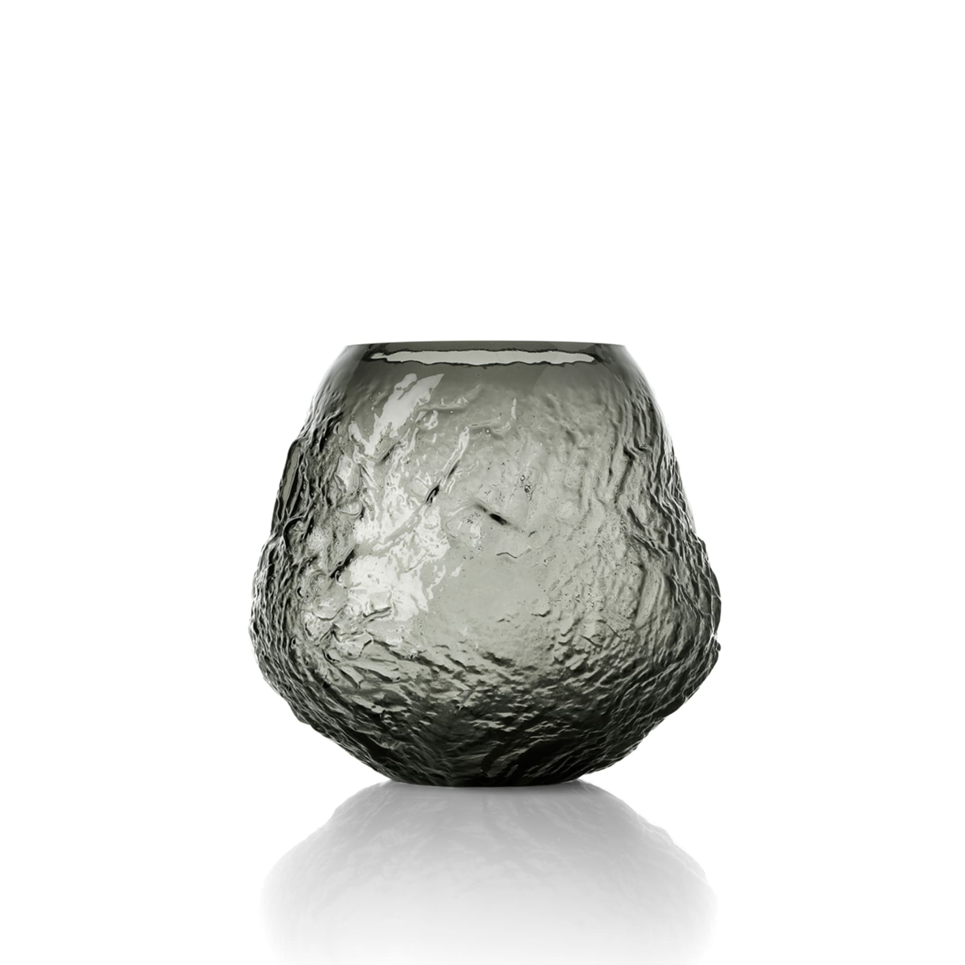 Glasvase in schwarz, 26,5x26,5x24cm Earth