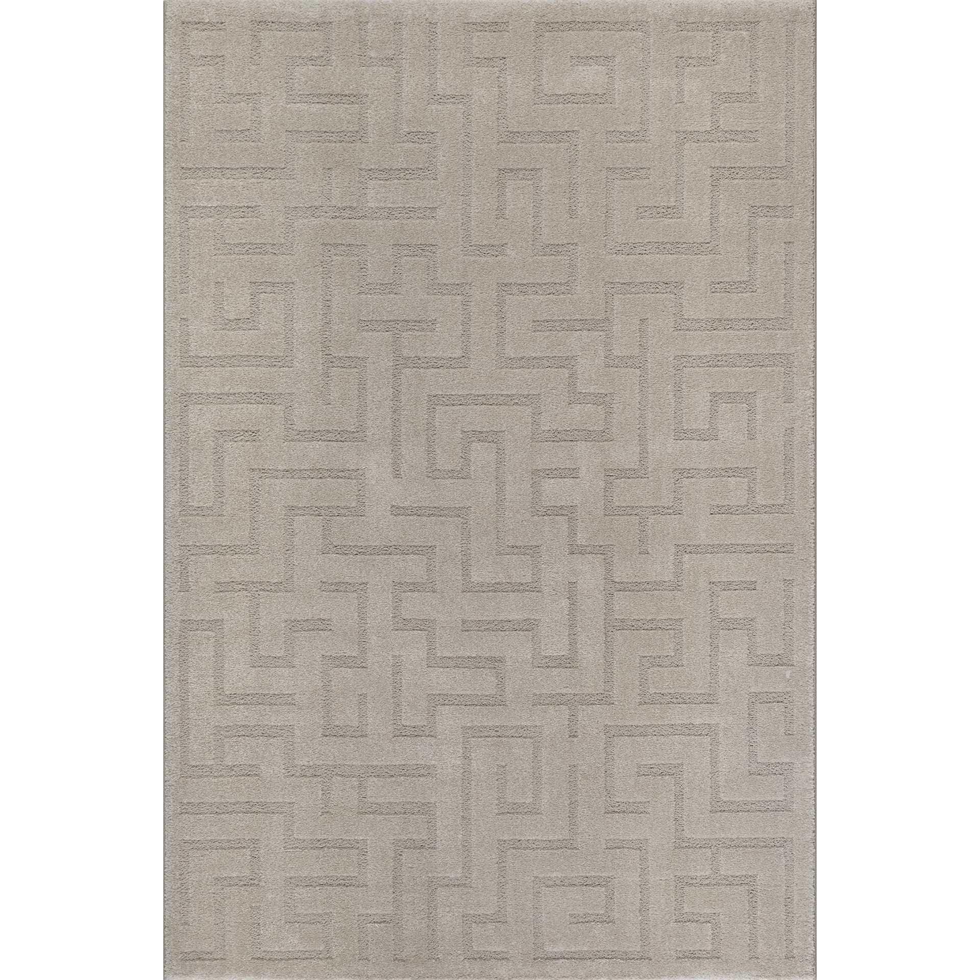 Teppich Wohnzimmer modern geometrisch weich, beige, 120 x 160 cm Elisa