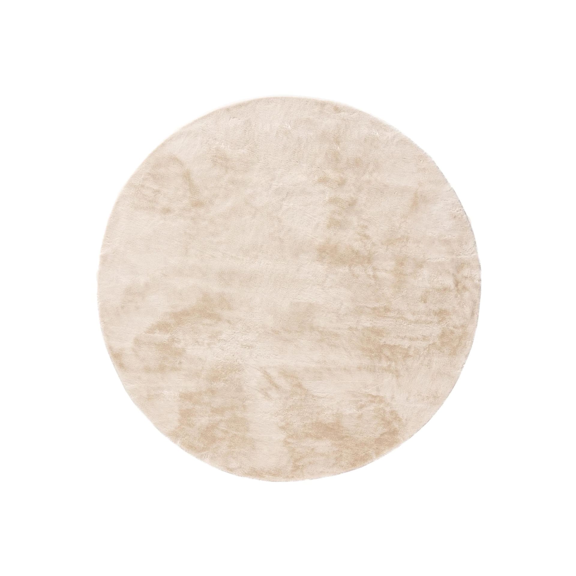 Fellteppich beige D 160 rund Furry