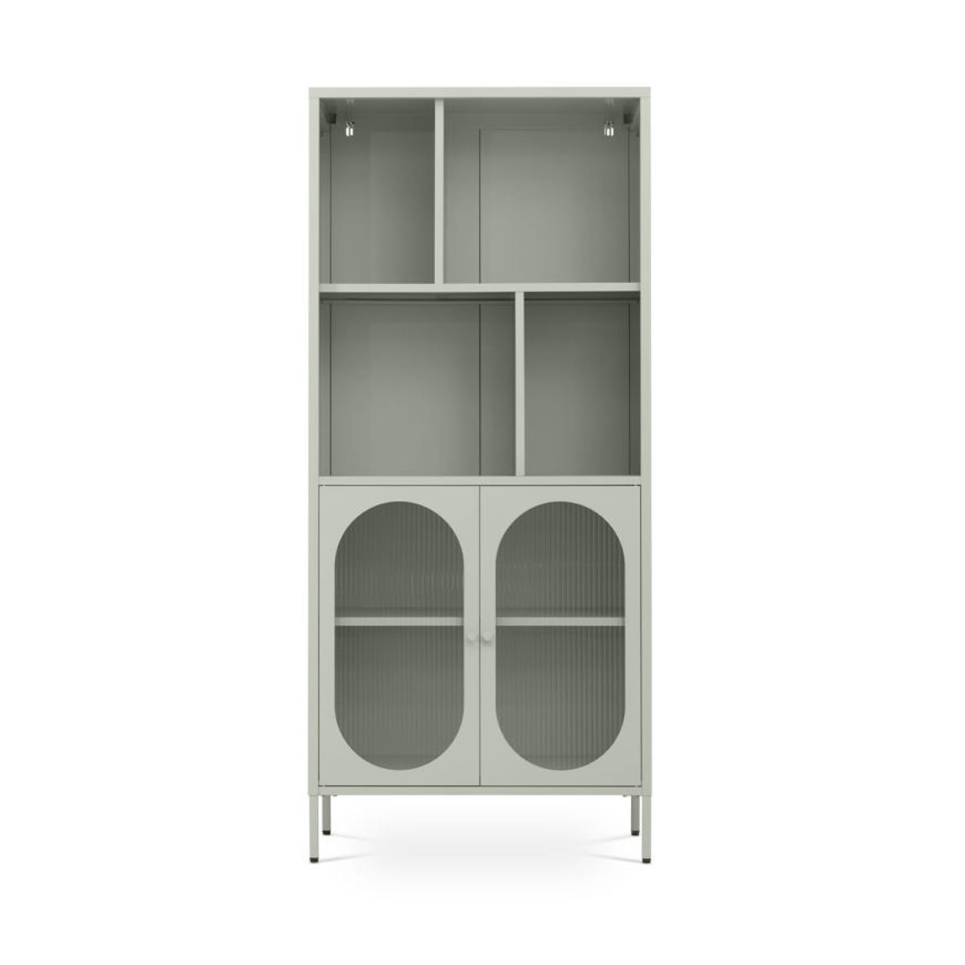 Bücherregal Industriell Metall Salbeigrün 180 cm