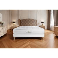 Nuit des Vosges 201911 Coprimaterasso in Mollettone, Cotone Bio Bianco, 100% Cotone, Bianco, 180 x 200 cm | Leroy Merlin