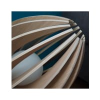 Grande Lampe De Table Bozzello En Bois – Style Nautique – Fabriquée En Italie