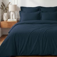 Sensei Copripiumino In Percalle Di Cotone 100% – Blu Artico 200x200 Cm Con Trattamento Easy Care - 2