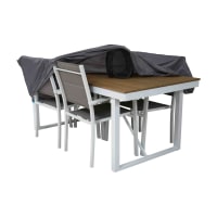 Enzeno Copertura Per Tavolo Da Giardino A Cubo Con Presa D'aria, 110 X 110 Cm, Impermeabile, Resistente 420D, Copertura Quadrata In Rattan Per Esterni, Anti-UV, Per Sedie E Tavolo - 11