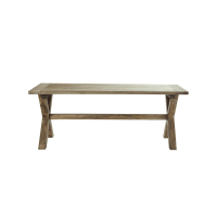 DESIGN DELIGHTS Panca Pieghevole In Legno Riciclato Massello – 112x48x28 Cm, Stile Rustico, Colore Natura Vintage - 5