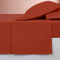 Drap plat en polycoton 240x300 cm percale blanc, par soleil d Drap plat en polycoton 240x300 cm percale blanc, par soleil d