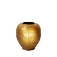 Capi Vaso Lux Retro Bulbo Dorato - Vaso Da Interno In Ceramica 29x25 Cm - Design Elegante E Leggero, Fatto A Mano