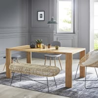 INDUSTRIAL #14 Panca in legno riciclato e ferro - laccato multicolore 150x40x45