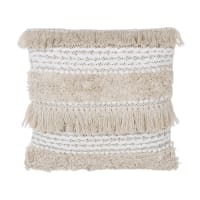 Infinity - Federa copricuscino in cotone con volant | Blanc MariClo
