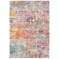 Alfombra gris/rosa/multicolore 160 x 229 cm-Madison