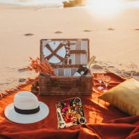 PICNIC TIME - Cestino Da Picnic Vintage Con Coperchio - Cestino Da Picnic Vintage Con Coperchio Cestino Da Picnic In Vimini Per 2 Con Motivo A Quadretti Rossi E Bianchi~p113252973