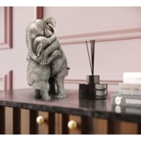 Totem éléphants Porte-bonheur – Motifs Hindous – Sculpture Patinée