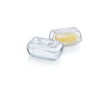 Beurrier En Verre Et Inox Avec Couteau – État Bon – Marque Générique