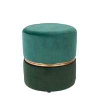 OSP Home Furnishings Erindale Pouf Rotondo Contenitore In Tessuto Verde Muschio, 45x45x45 Cm, Con Seduta E Vano Portaoggetti, Già Assemblato - 4