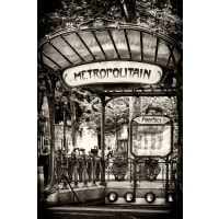 Poster ARTTOR 40x50cm - Photo Noir Et Blanc - Balcon Parisien - Décoration Murale