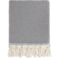 Deerlux Coperta Decorativa A Zigzag Verde Con Frange: Morbida E Leggera Per Tutte Le Stagioni