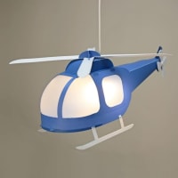 Suspension Hélicoptère Enfant R&M Coudert 55 Cm Gris - Luminaire Assemblage Made In France, Ampoule E27 Non Fournie