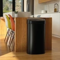 Poubelle De Cuisine Automatique Majestic Noir Acier Inoxydable 68l