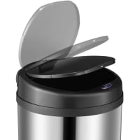 KITCHEN MOVE Poubelle de cuisine automatique 30L ARTIC en acier Inox H56cm avec cerclage