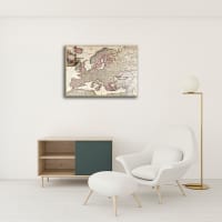 Quadro su tela - Mappa del mondo blu cielo | Quadri mappe