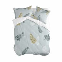 Federa Nordica 100% Cotone Con Bottoni - Modello Hedwig Stars, Per Letto 105x190/200 (180x220 Cm)