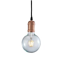 Lampada a sospensione nera e rame con altezza regolabile-Makami cropped-1