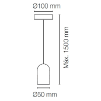 Lampada a sospensione nera e rame con altezza regolabile-Makami cropped-2