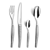 Lou Laguiole Figure Miroir - 2 Couverts De Service Cuillère Et Fourchette 25.5 Cm