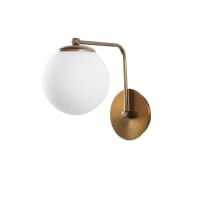 Applique Da Parete Con Sfera In Vetro E27 Metallo Oro Lampada Design Moderno Minimal 64532802