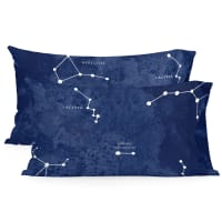 Taie D'oreiller 45x45 Cm Vagues Colorées Orange Et Bleu – Housse Moderne