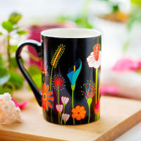 Tasses Eva En Porcelaine - Lot De 2, 23 Cl, Décorées, Marque Trend'up, Neuf