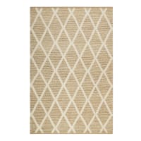 SHACOS Tappeti Moderni per Soggiorno Grande Tappeto Lavabile in Lavatrice per Camera da Letto, Cucina, Morbido, Antiscivolo, Tappeto per Interni, Crema, 120x160cm