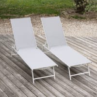 NON UTILIZZATO] Set 2x sedie pieghevoli da esterno HHG-439 88x55x49cm