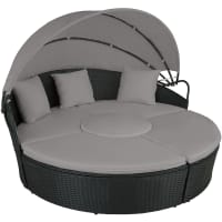 Lettino Prendisole XXL In Alluminio Con Poggiatesta - 200x70cm, Reclinabile, Portata 120kg (Nero)