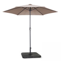 Ombrellone Outsunny 2x2 M Quadrato – Tettuccio In Poliestere Anti-UV, Palo Regolabile, Base A Punta, Facile Da Trasportare, Per Spiaggia E Giardino