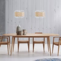 Lampada a sospensione di stile nordico con base in legno. Sai | Maisons ...