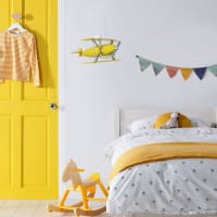 IDEAL LUX AVION-1 SP3 Lampada A Sospensione 3 Luci Per Bambini – Blu/Giallo – Design Aereo