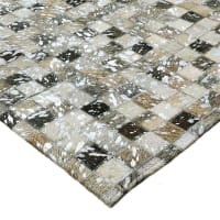 Tapis De Jeu En Peau De Vache - Motif Damier - 59 X 40 Cm - Bon état