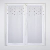 Paire De Petits Vitrages à Plumetis En Organza - Blanc - 60x160 Cm Polyester 97068771 Paire De Petits Vitrages à Plumetis En Organza - Blanc - 60x160 Cm Polyester 97068771
