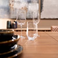 Bicchiere Da Vino Senza Stelo Con Incisione A Forma Di Stella Marina: Decorazione Nautica Da Spiaggia - Italia - 3