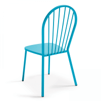 Silla de bistró de metal azul-Honfleur cropped-1