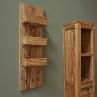 Estantería de pared de teca maciza reciclada-Austin cropped-2