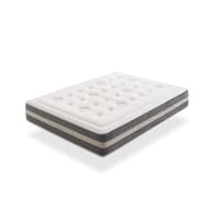 Homey Portanza Materasso viscoelastico Reversibile Sleep PRO (Lato Inverno- Estate) Rigidità-Durezza Medio-Alta, Spessore 20 cm, Memory Foam, Nero/ Bianco, 80 x 180