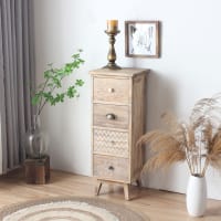 Cornice in legno Mandraka 20x20 cm | bianco | Vetro